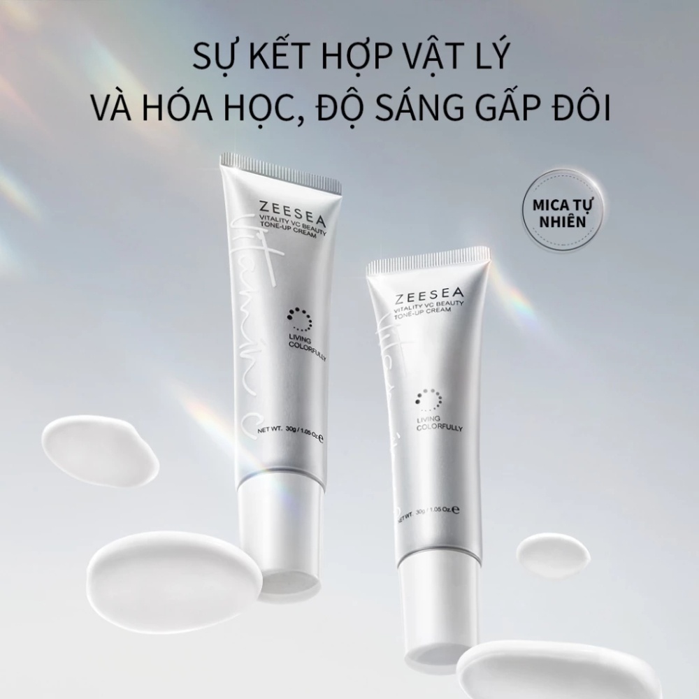 Kem Zeesea Vitality VC Beauty Tone Up Cream 30g làm sáng da chống nước