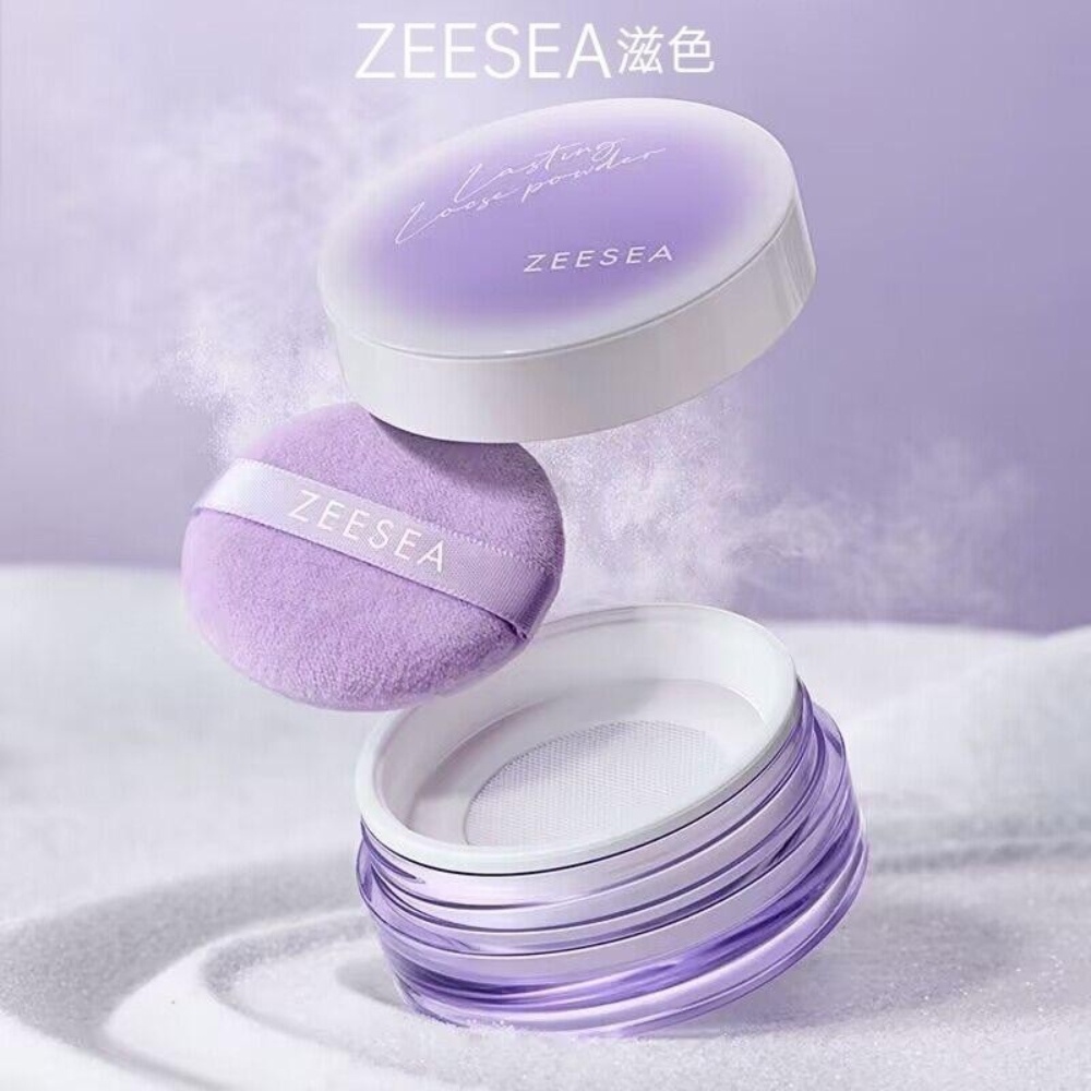 Phấn phủ bột Zeesea vỏ tím 6g kiềm dầu chất phấn mịn, không bết dính