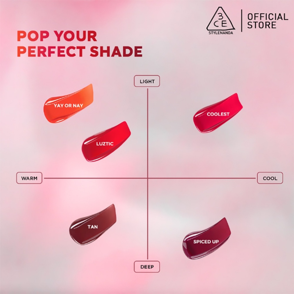 Son bóng 3CE Lazy Pop Lip Stain 4.5g tươi tắn bền màu cả ngày dài