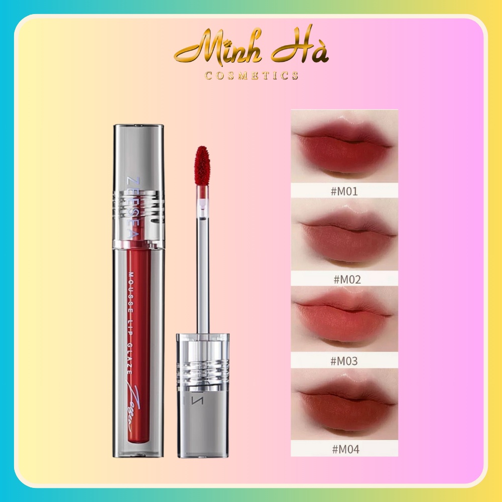 Son kem lì Zeesea Mousse Lip Glaze 3g màu nhung lì mịn thời trang