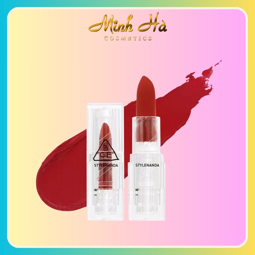 Son 3CE Soft Matte Lipstick 3.5g mềm, lì và nhẹ môi
