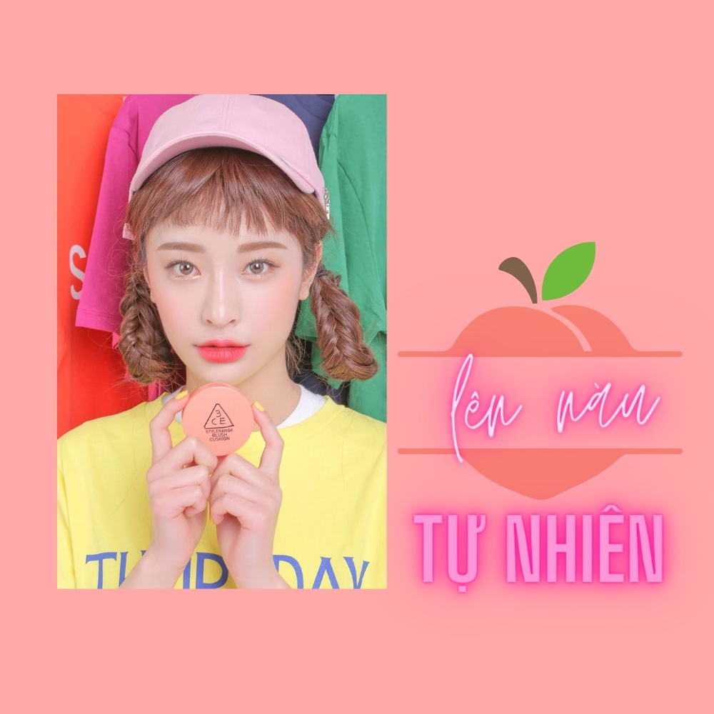 Phấn má hồng 3CE Blush Cushion 8g cho đôi má hiệu ứng hồng tự nhiên