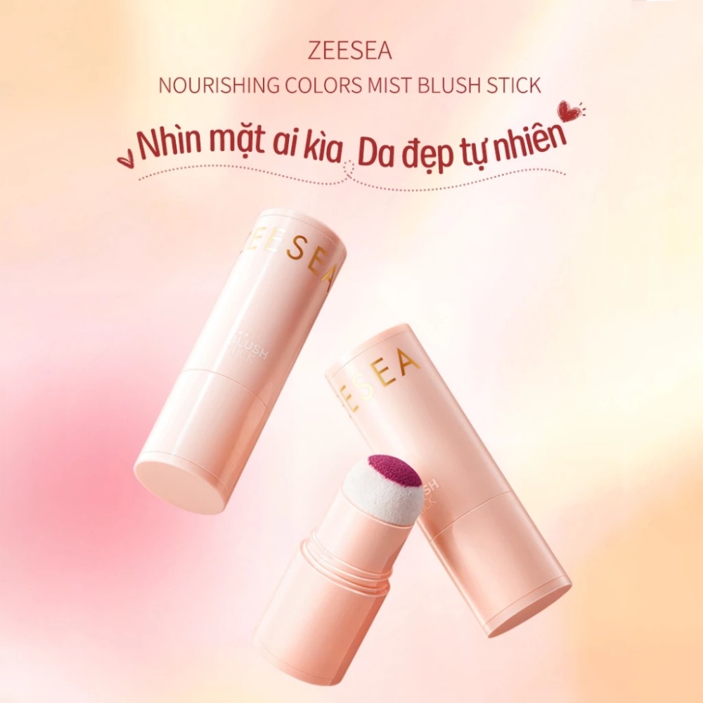 Thỏi má hồng Zeesea Nourishing Colors Mist Blush Stick 10g chất bột mịn nhỏ gọn tiện lợi