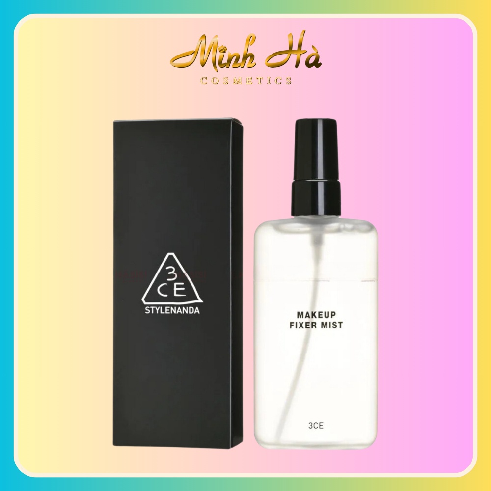 Xịt khóa nền 3CE Makeup Fixer Mist không nhũ 100ml cấp ẩm giữ lớp trang điểm hiệu quả