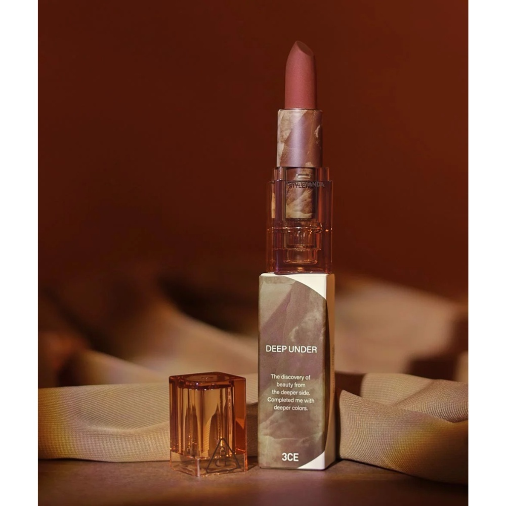 Son 3CE Soft Matte Lipstick - Version Deep Under More Deep 3.5g lên màu chuẩn chỉ với một lần chạm