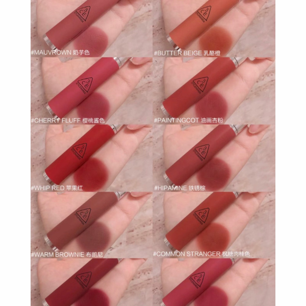 Son kem lì 3CE Hazy Lip Clay 4g mềm mịn môi giữ màu tốt