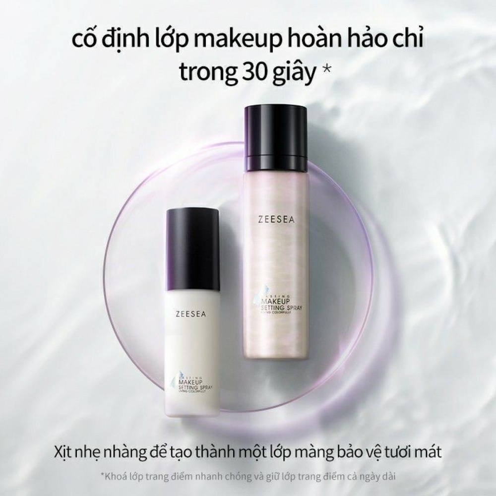Xịt khóa nền Zeesea Lasting Makeup Settting Spray 100ml dưỡng ẩm tạo hiệu ứng căng bóng, lâu trôi