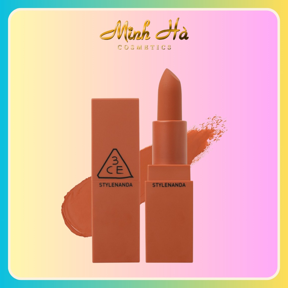 Son lì 3CE Matte Lip Color 3.5g mịn lì lên màu chuẩn