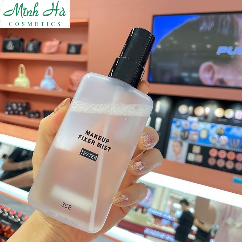 Xịt khóa nền 3CE Makeup Fixer Mist không nhũ 100ml cấp ẩm giữ lớp trang điểm hiệu quả