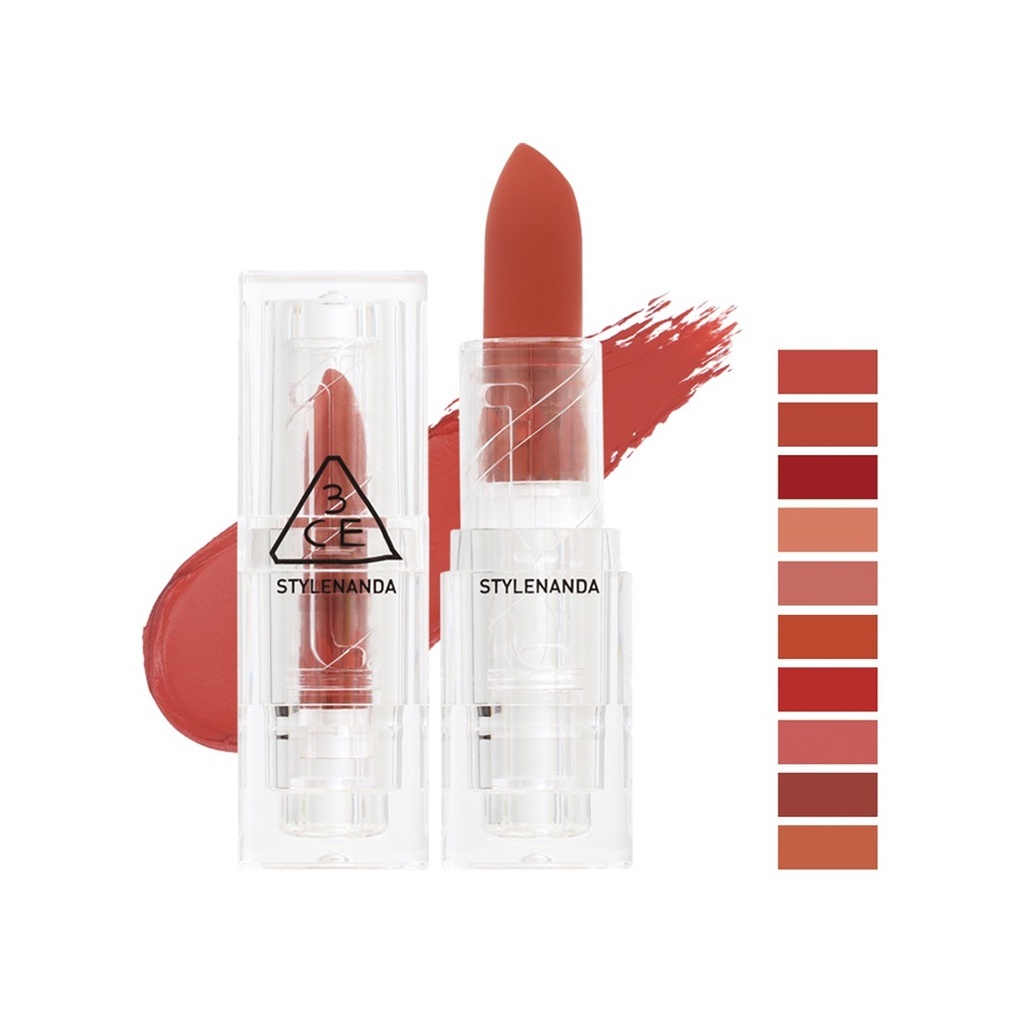 Son 3CE Soft Matte Lipstick 3.5g mềm, lì và nhẹ môi