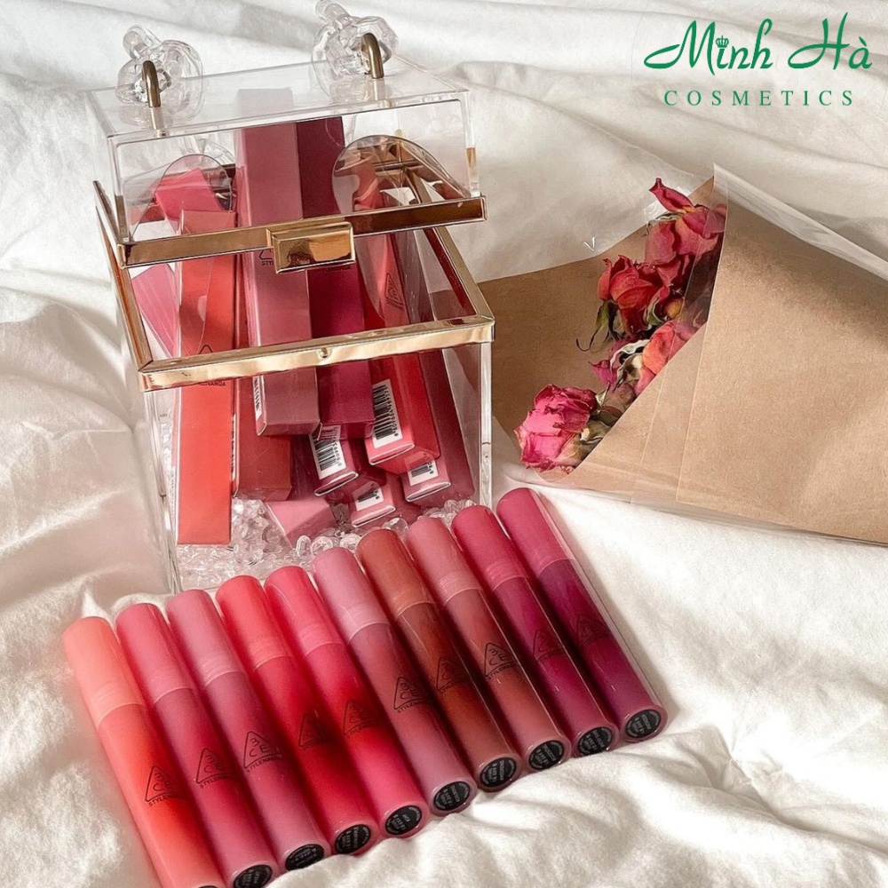 Son bóng dưỡng ẩm, căng mọng môi 3CE Drop Glow Gel 4g không tạo vân môi, siêu dưỡng