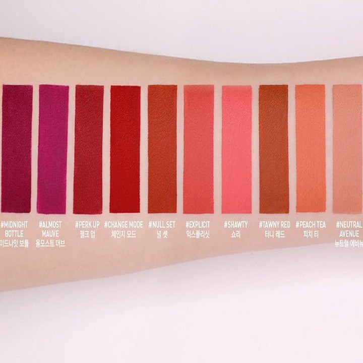 Son kem lì 3CE Soft Lip Lacquer 4g không kén da, lâu trôi