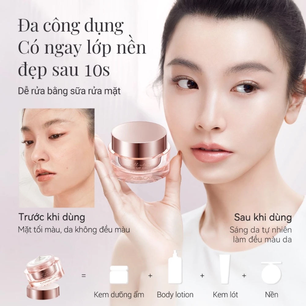 Kem nâng tông Carslan All Star Tone Up Cream 50g dưỡng ẩm che khuyết điểm hiệu quả