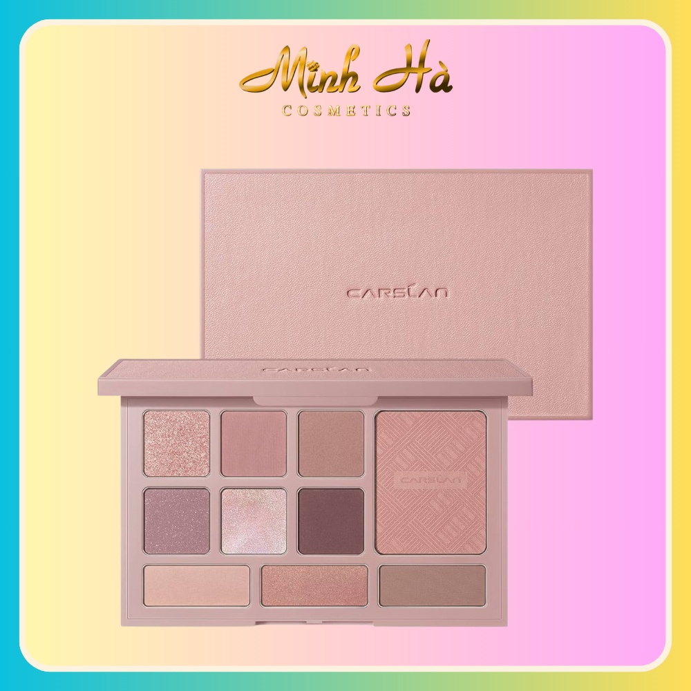Bảng phấn 10 ô Carslan Silky Twinkle Comprehensive Palette 18g chất phấn mịn lì đa năng
