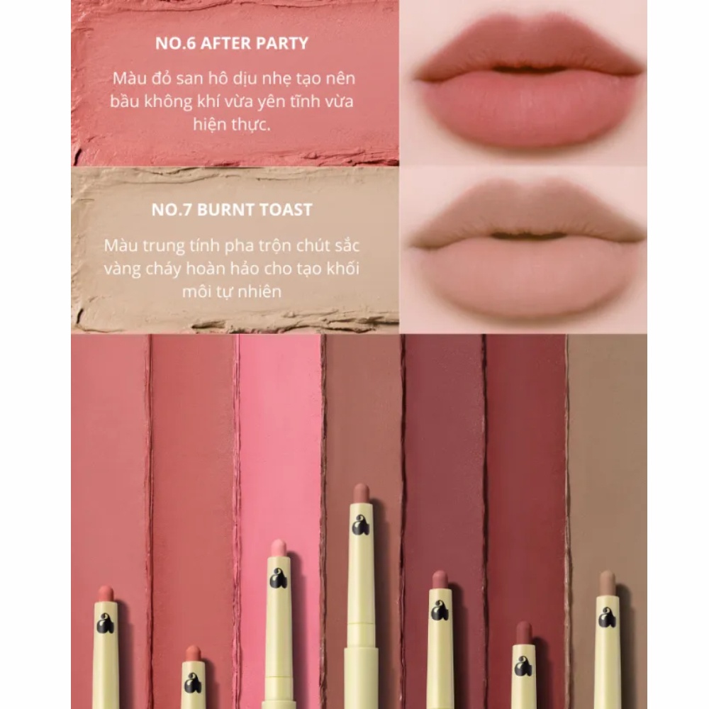 Chì kẻ môi Unleashia Oh! Happy Day Lip Pencil 0.8g tạo hiệu ứng viền môi