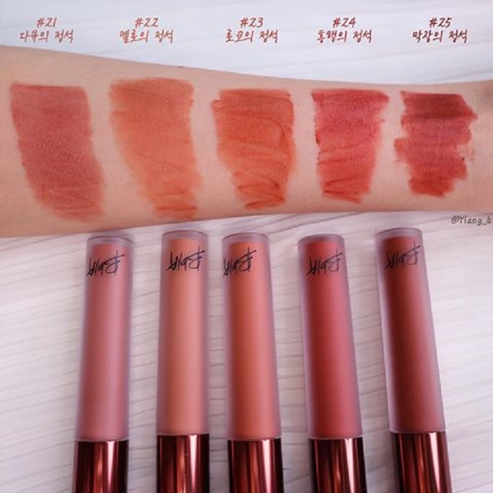 Son kem lì Bbia Last Velvet Lip Tint Version 5 Note Series 5g chất son chuẩn mịn lì