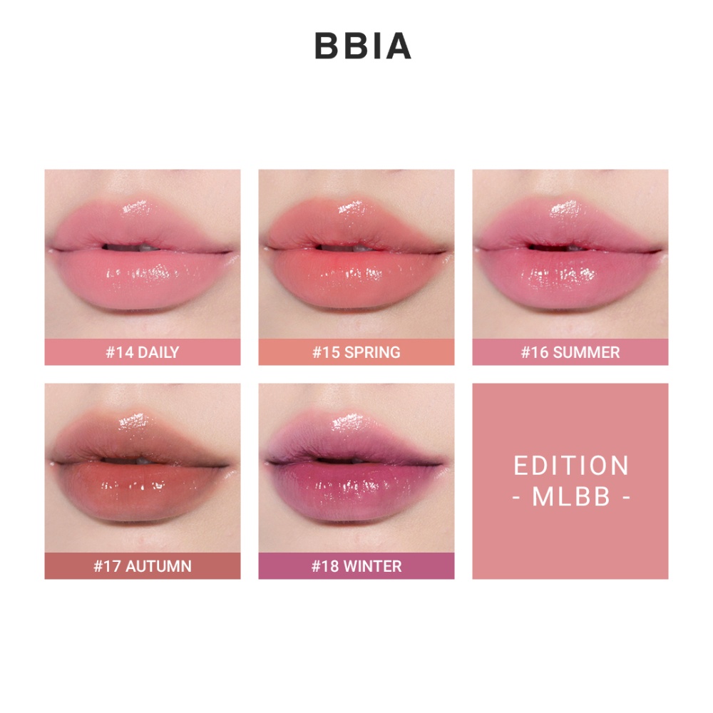 Son tint bóng Bbia Glow Tint MLBB Edition 3.2g giữ môi căng bóng bám màu tốt