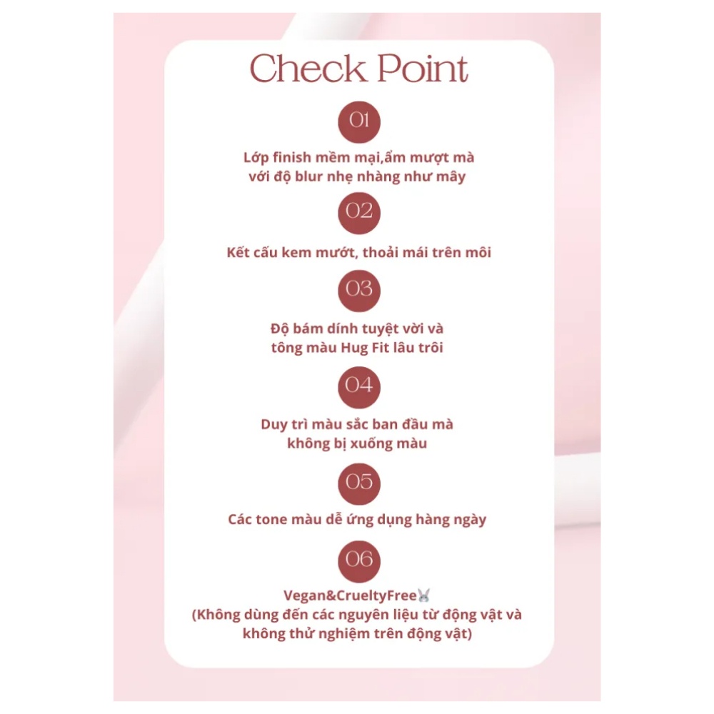 Son kem Unleashia Luv Hug Velvet Tint 3.4g bền màu lâu trôi