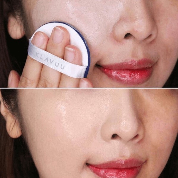 Phấn nước Klavuu Blue Pearlsation High Coverage Marine Collagen Aqua Cushion 12g giúp da ẩm mịn