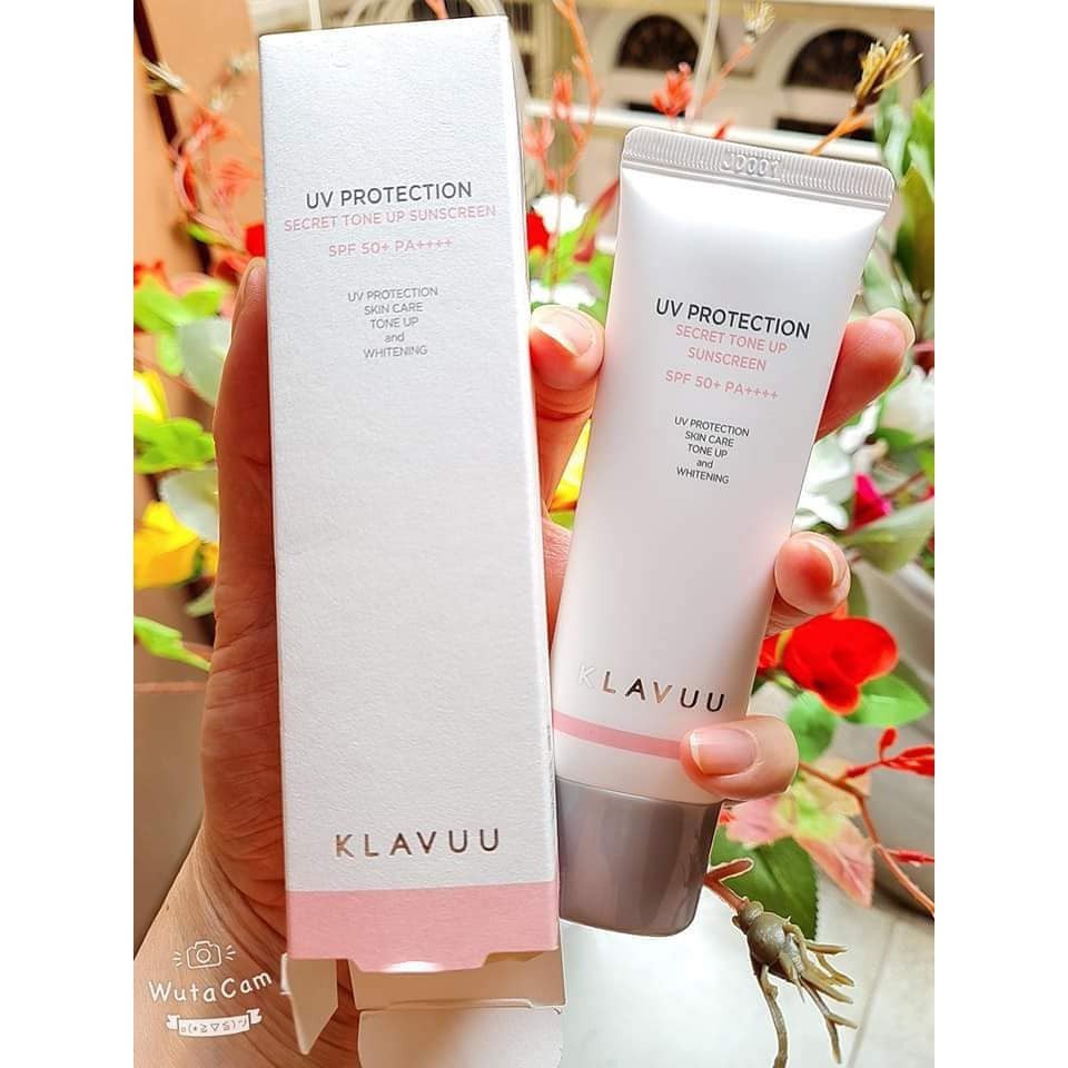 Kem chống nắng Klavuu UV Protection Secret Tone Up Sunscreen SPF50+ PA++++ 50ml dễ tán, thấm nhanh, không gây nhờn rít