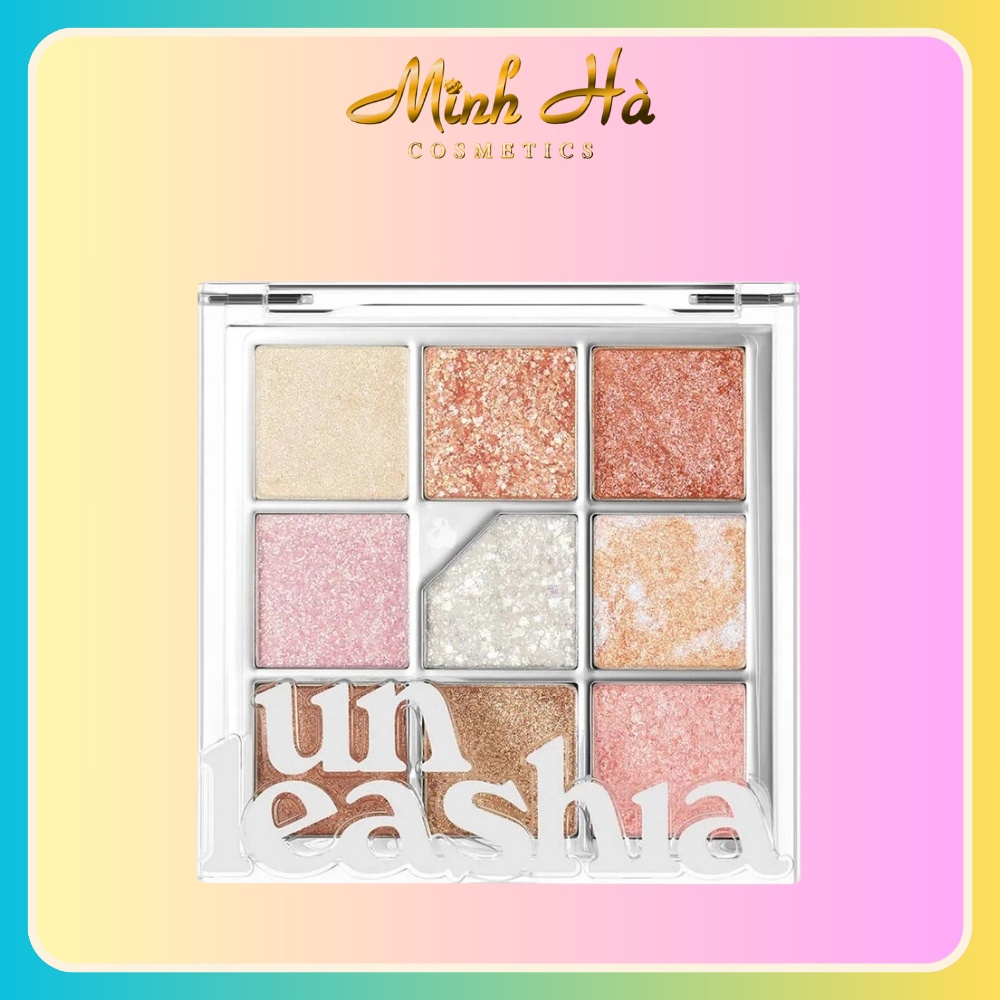Bảng phấn mắt 9 ô Unleashia Glitterpedia Eye Palette 10g màu sắc có độ bền cao