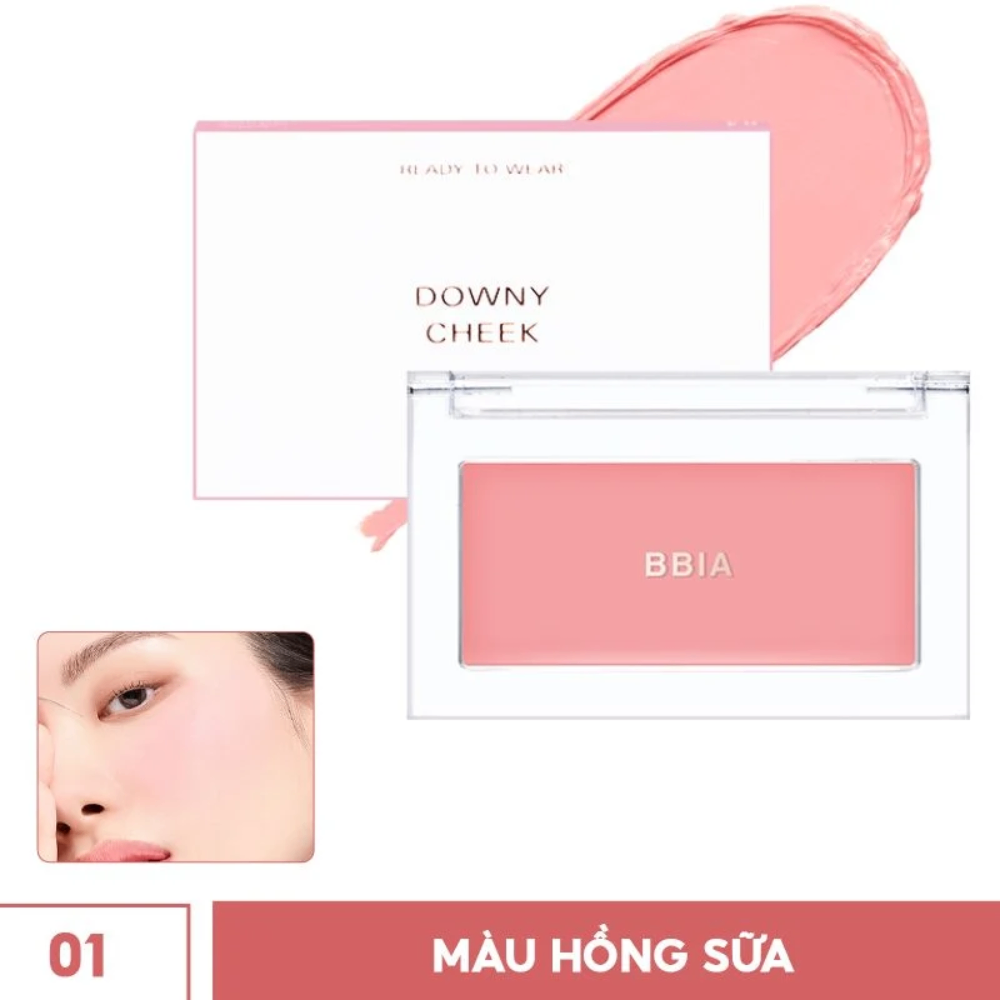 Má hồng dạng kem Bbia Ready To Wear Downy Cheek 3.5g mềm mịn, lên màu chuẩn