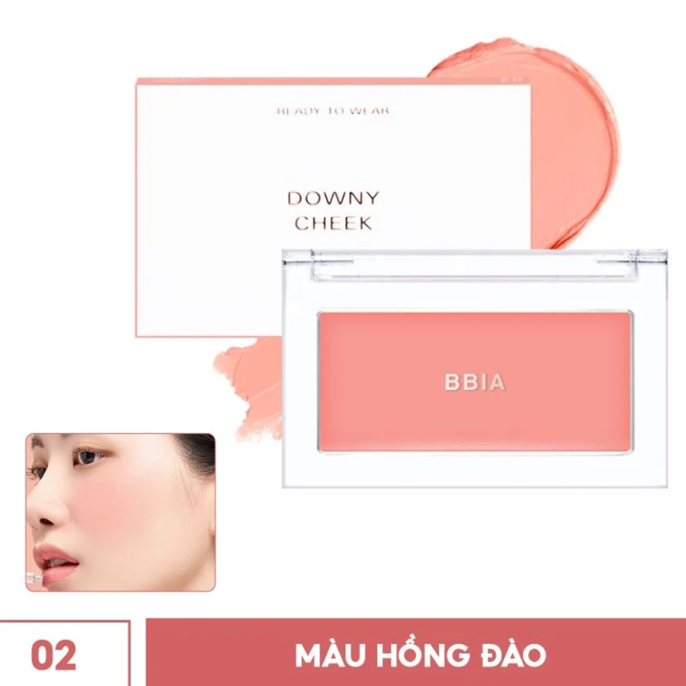 Má hồng dạng kem Bbia Ready To Wear Downy Cheek 3.5g mềm mịn, lên màu chuẩn