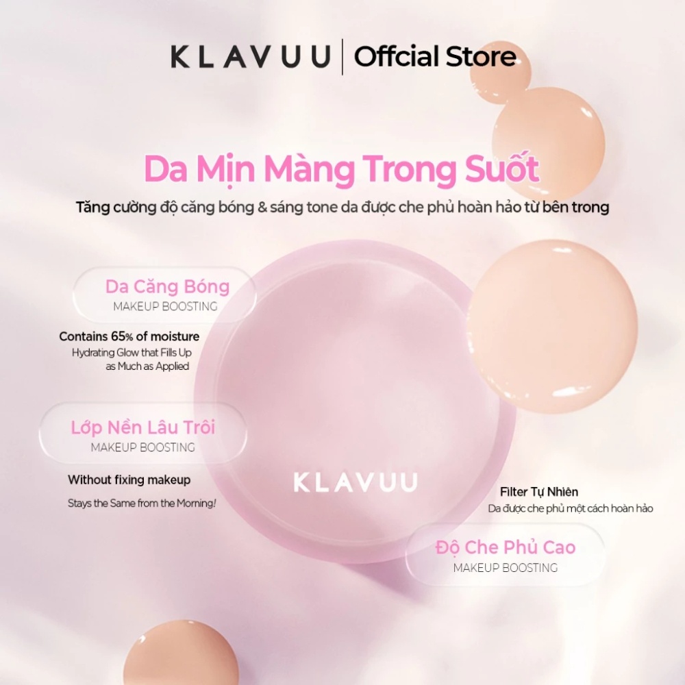 Cushion Klavuu Actress Backstage Boosting Glow 12g độ che phủ hoàn hảo bền màu