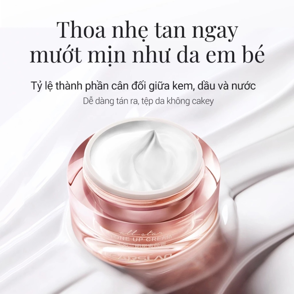 Kem nâng tông Carslan All Star Tone Up Cream 50g dưỡng ẩm che khuyết điểm hiệu quả