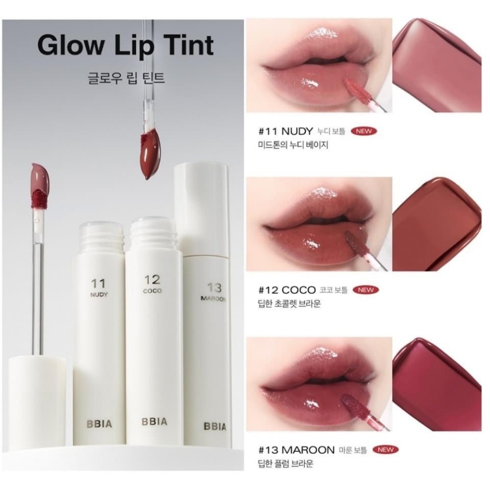 Son tint bóng Bbia Glow Lip Tint 3.2g màu sắc tươi sáng và bắt mắt không gây nặng môi