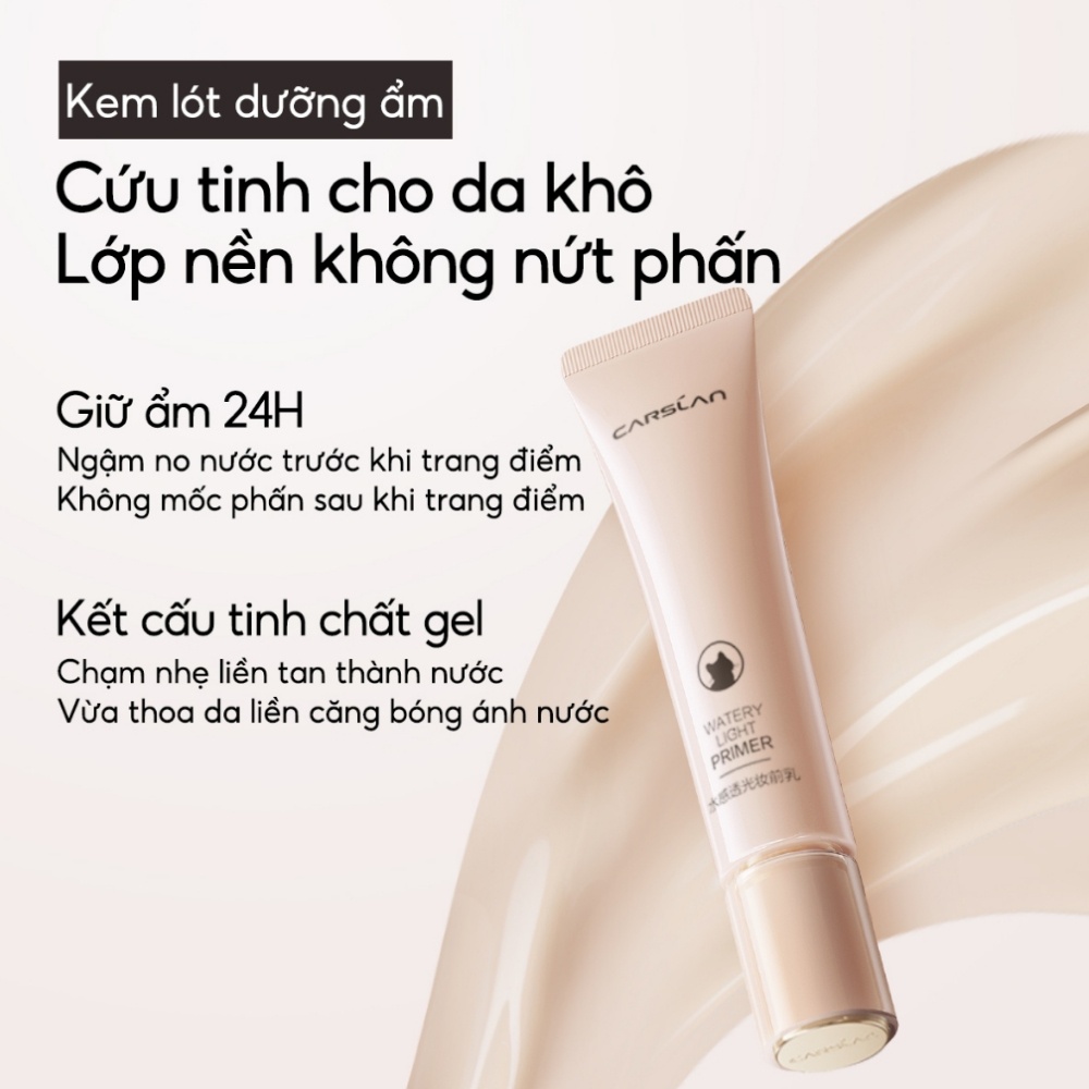 Kem lót Carslan Watery Light Primer/Matte Soft - Focus Primer 35g dưỡng ẩm và kiềm dầu cho lớp nền mịn mướt