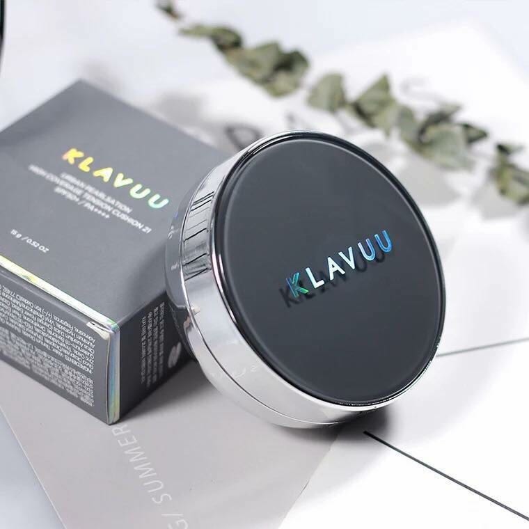 Phấn nước Klavuu Urban Pearlsation High Coverage Tension Cushion 15g kiềm dầu và làm lớp nền mịn đẹp