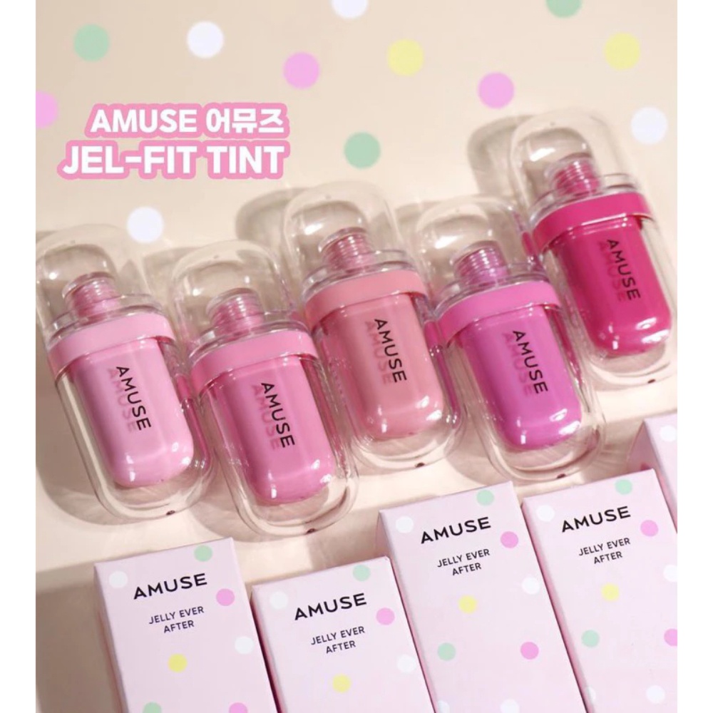 Son tint bóng AMUSE Jel-Fit Tint 3.8g hiệu ứng căng tràn, nhưng vẫn giữ màu lên tới 12 tiếng