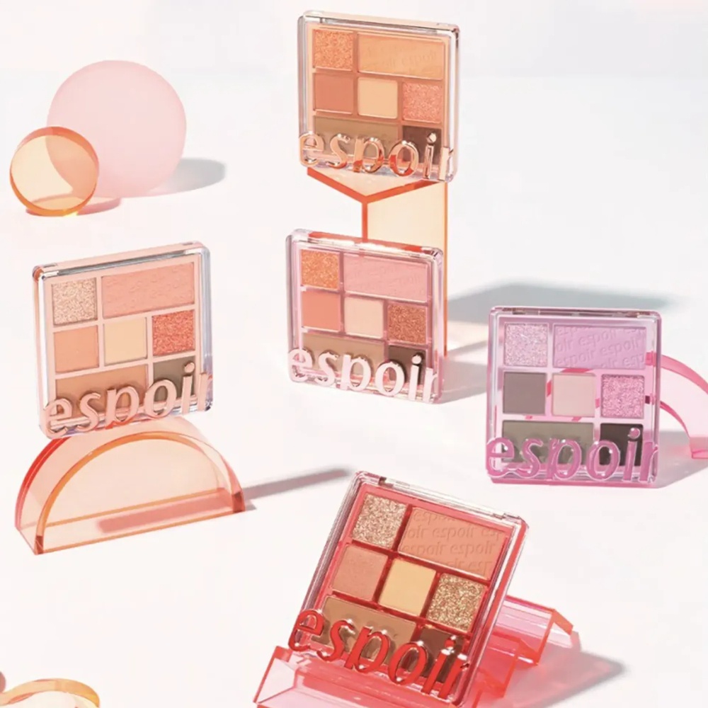 Bảng phấn mắt trang điểm 7 ô Espoir Real Eye Palette 7.1g hạt phấn siêu mịn bám tốt lên chuẩn