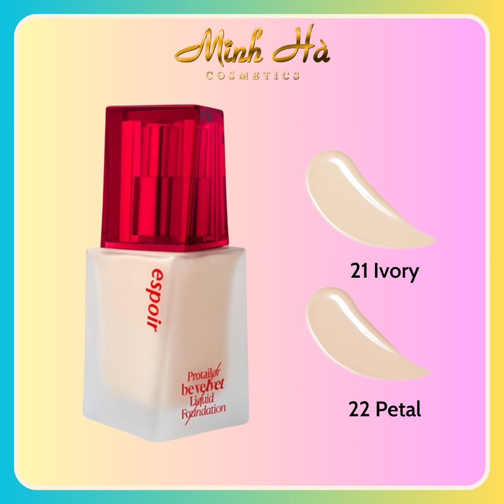 Kem nền Espoir Protailor Be Velvet Liquid Foundation 30g kiềm dầu, lâu trôi và che phủ khuyết điểm