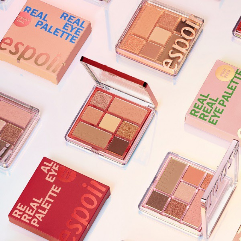 Bảng phấn mắt trang điểm 7 ô Espoir Real Eye Palette 7.1g hạt phấn siêu mịn bám tốt lên chuẩn