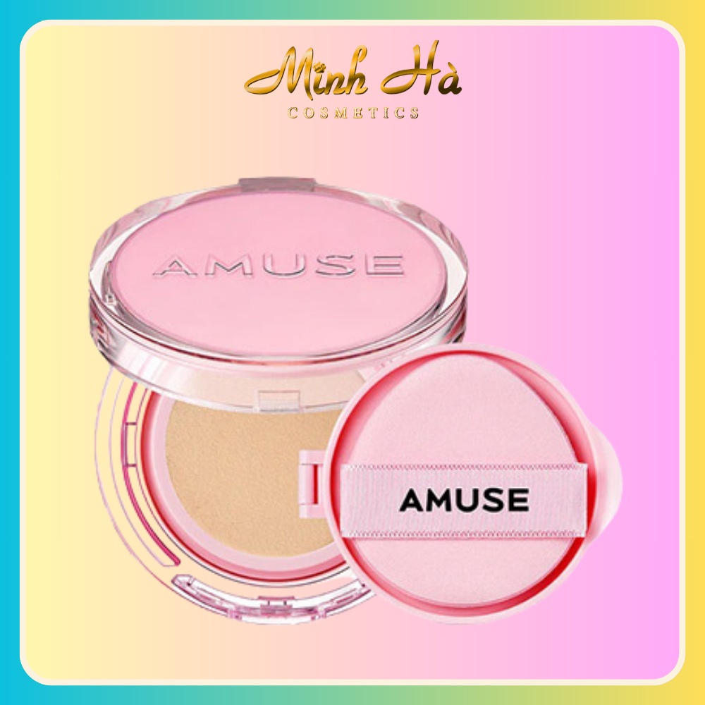 Phấn nước Amuse Dew Powder Vegan Cushion SPF 50+ PA++++ 15g tạo hiệu ứng căng bóng nhẹ nhàng
