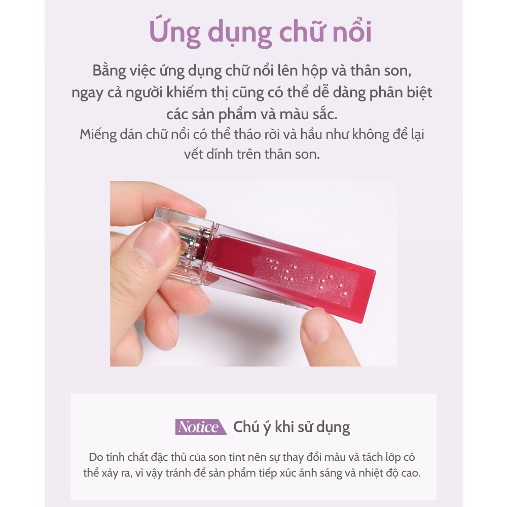 Son kem Espoir Couture Lip Tint Glaze 5.5g chất son mềm mịn lâu trôi