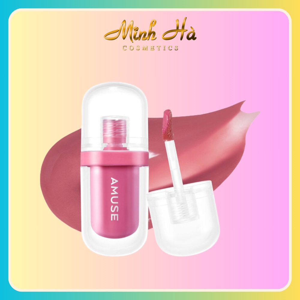 Son tint bóng AMUSE Jel-Fit Tint 3.8g hiệu ứng căng tràn, nhưng vẫn giữ màu lên tới 12 tiếng