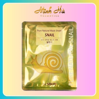 Mặt nạ The Saem Pure Natural Mask Sheet Snail 20ml dưỡng ẩm da hiệu quả