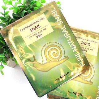 Mặt nạ The Saem Pure Natural Mask Sheet Snail 20ml dưỡng ẩm da hiệu quả