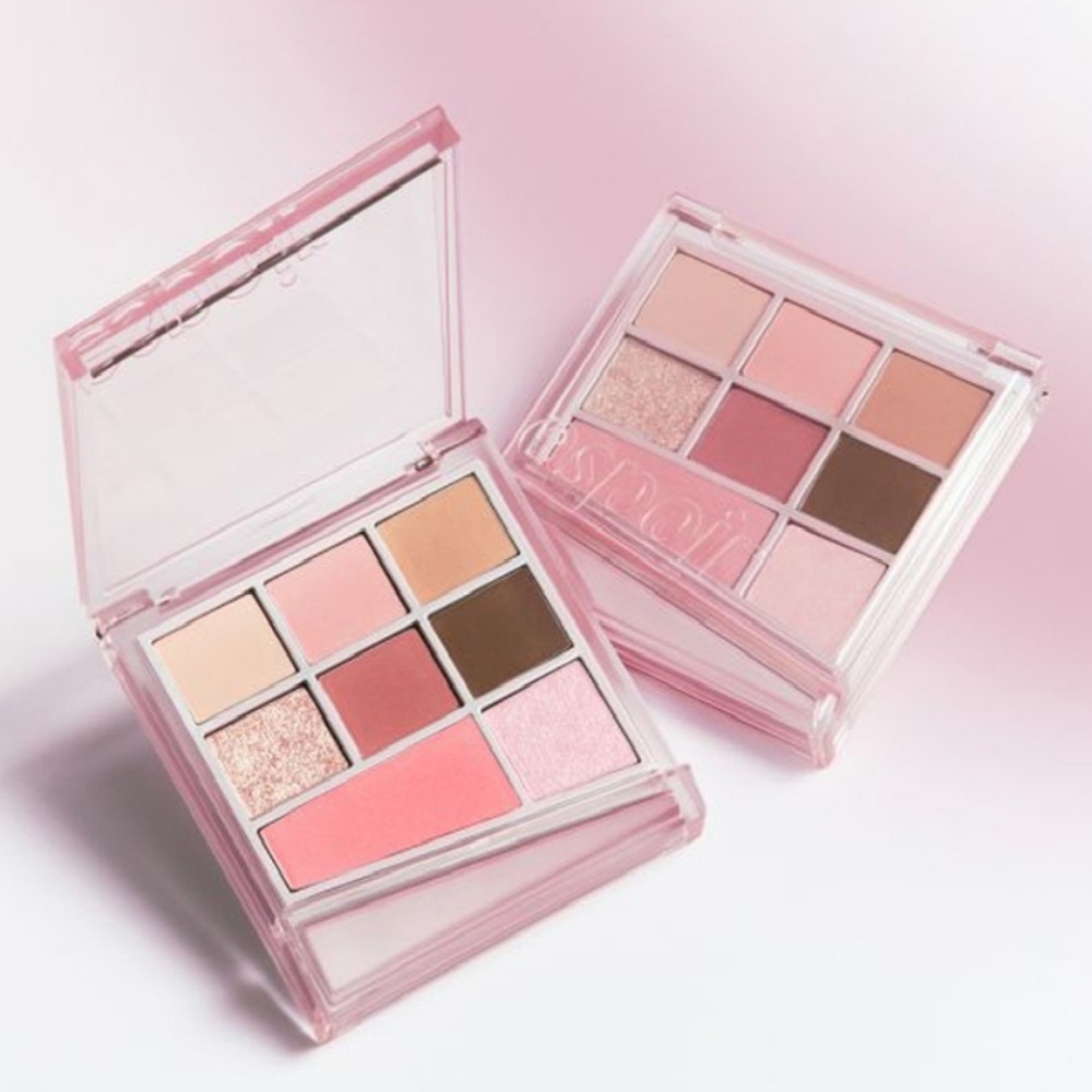 Bảng phấn mắt trang điểm 8 ô Espoir Real Eye Palette All New 7.5g mịn lì có độ bám lâu ánh nhũ lấp lánh
