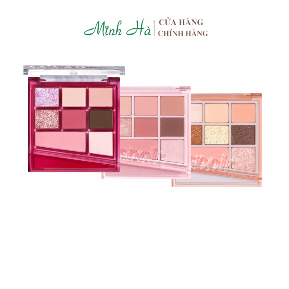 Bảng phấn mắt trang điểm 8 ô Espoir Real Eye Palette All New 7.5g mịn lì có độ bám lâu ánh nhũ lấp lánh