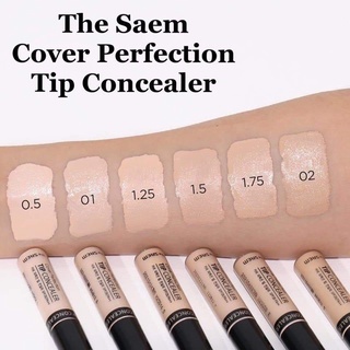 Che khuyết điểm The Saem Cover Perfection Tip Concealer SPF28 PA++ 10ml giúp che những khuyết điểm trên da