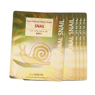 Mặt nạ The Saem Pure Natural Mask Sheet Snail 20ml dưỡng ẩm da hiệu quả
