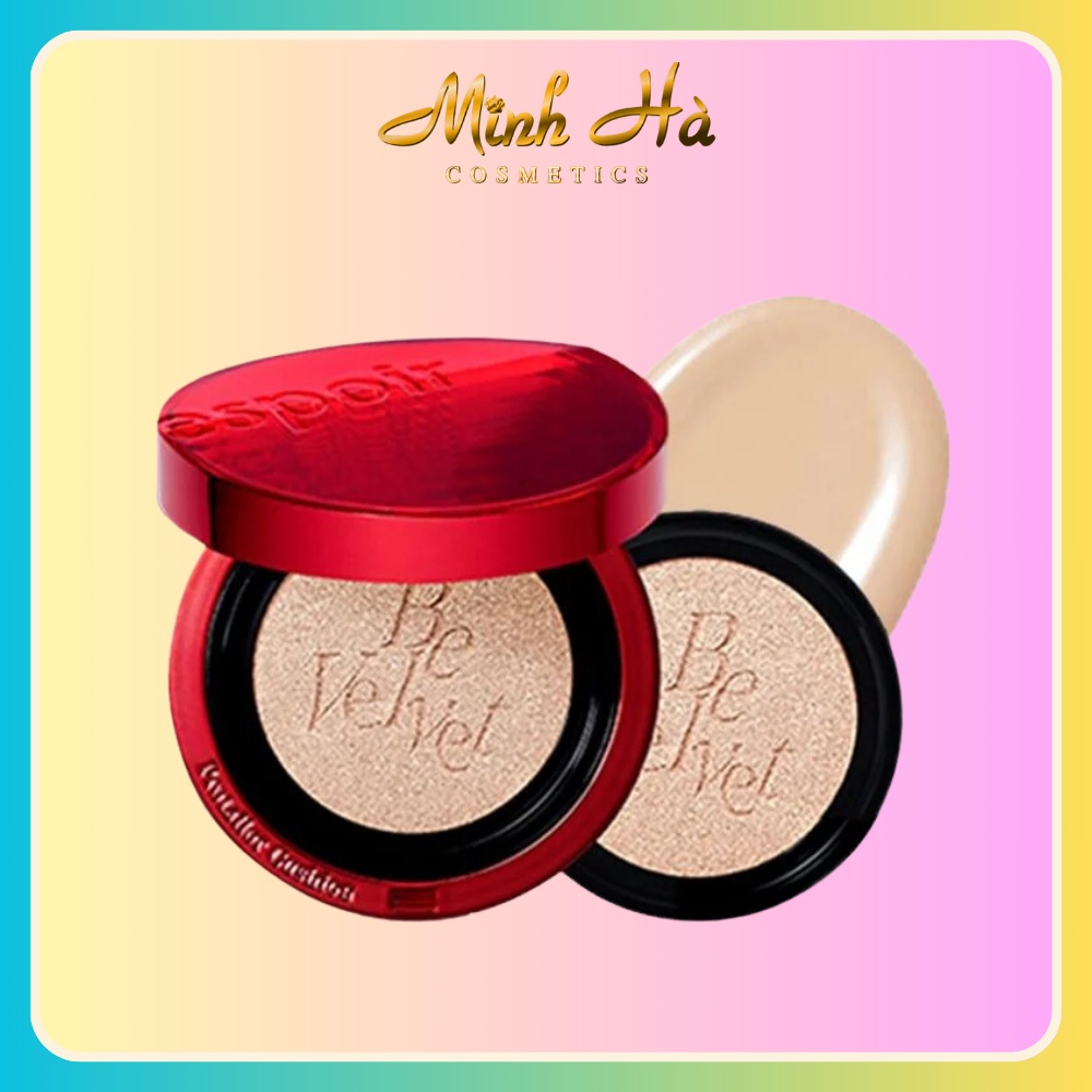 Cushion Espoir Pro Tailor Be Velvet Cover (kèm lõi) 13g lớp nền mỏng mịn, bền màu