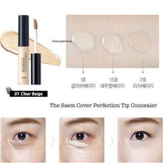 Che khuyết điểm The Saem Cover Perfection Tip Concealer SPF28 PA++ 10ml giúp che những khuyết điểm trên da