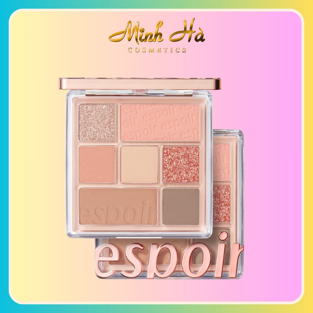 Bảng phấn mắt trang điểm 7 ô Espoir Real Eye Palette 7.1g hạt phấn siêu mịn bám tốt lên chuẩn
