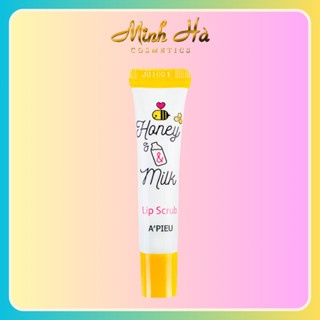 Tẩy da chết môi A'pieu Honey & Milk Lip Scrub 8ml giúp nuôi dưỡng, duy trì độ ẩm sâu cho môi