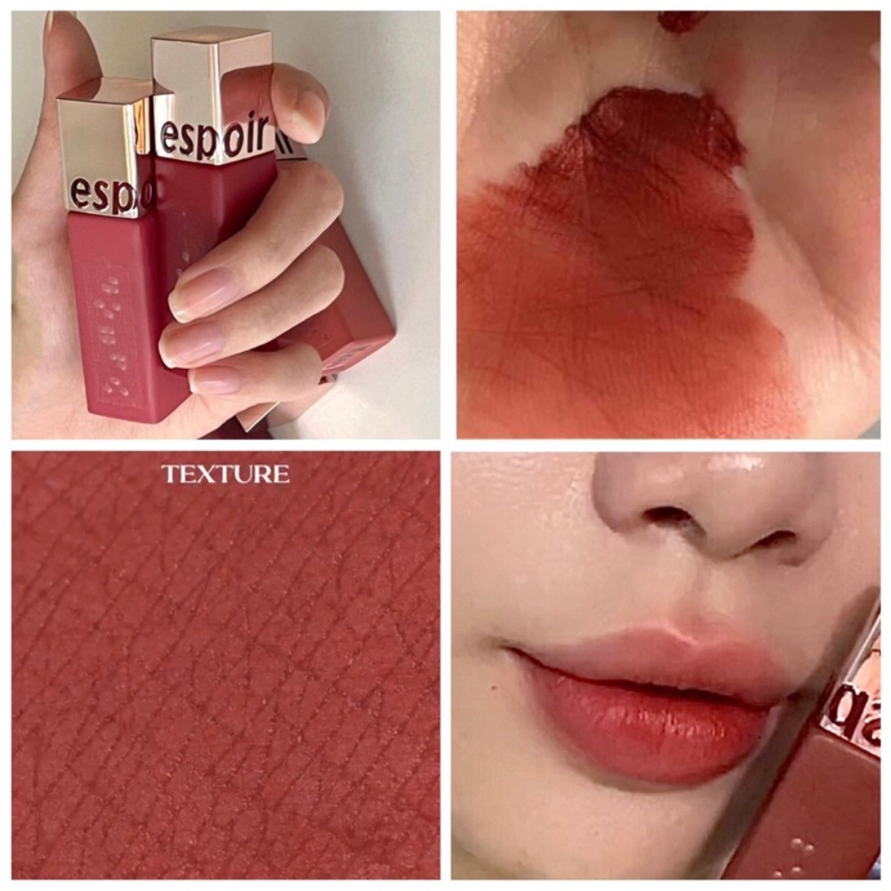 Son kem lì Espoir Couture Lip Tint Pure Velvet 7.5g lên màu chuẩn bám màu tốt